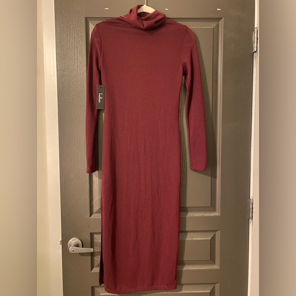 Lulus Burgundy Sweater Dress - NWT